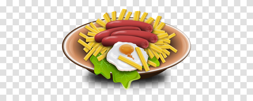 Hot Dog Food, Dish, Meal, Fries Transparent Png