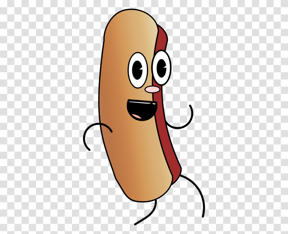 Hot Dog Cartoon Bun Sausage Food, Plant, Label, Mouse Transparent Png
