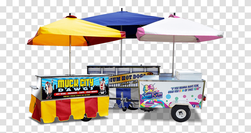 Hot Dog Carts For Sale Food Cart With Umbrella Design, Person, Human, Canopy, Tent Transparent Png