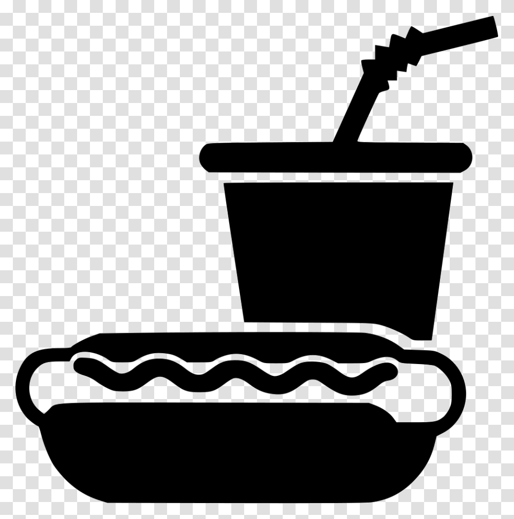 Hot Dog Clip Art Icon French Fries, Bowl, Stencil, Silhouette, Bucket Transparent Png