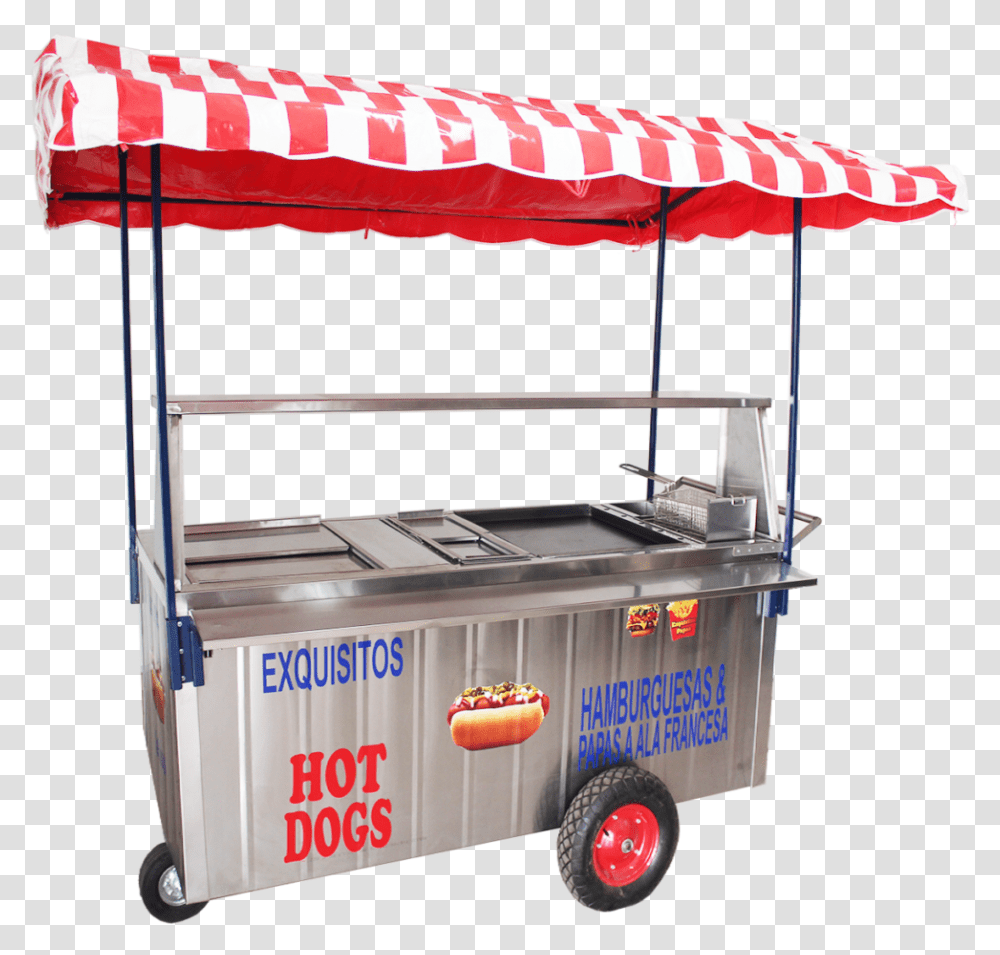 Hot Dog Con Papas Carritos Para Hot Dogs, Kiosk, Truck, Vehicle, Transportation Transparent Png