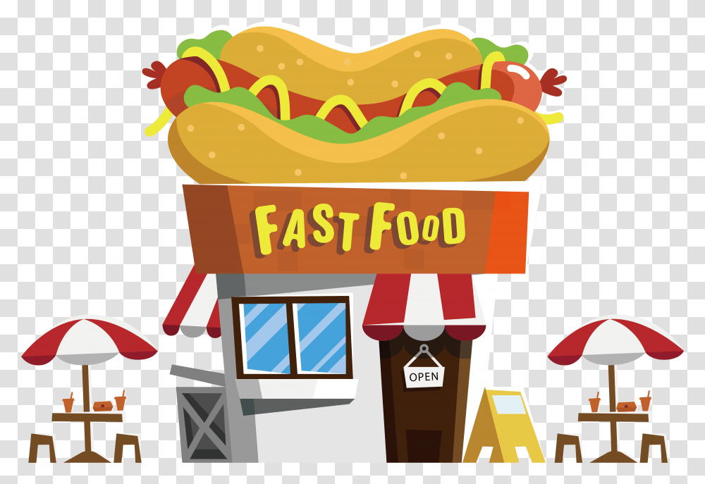 Hot Dog Fast Food Fast Food Restaurant, Advertisement, Poster Transparent Png
