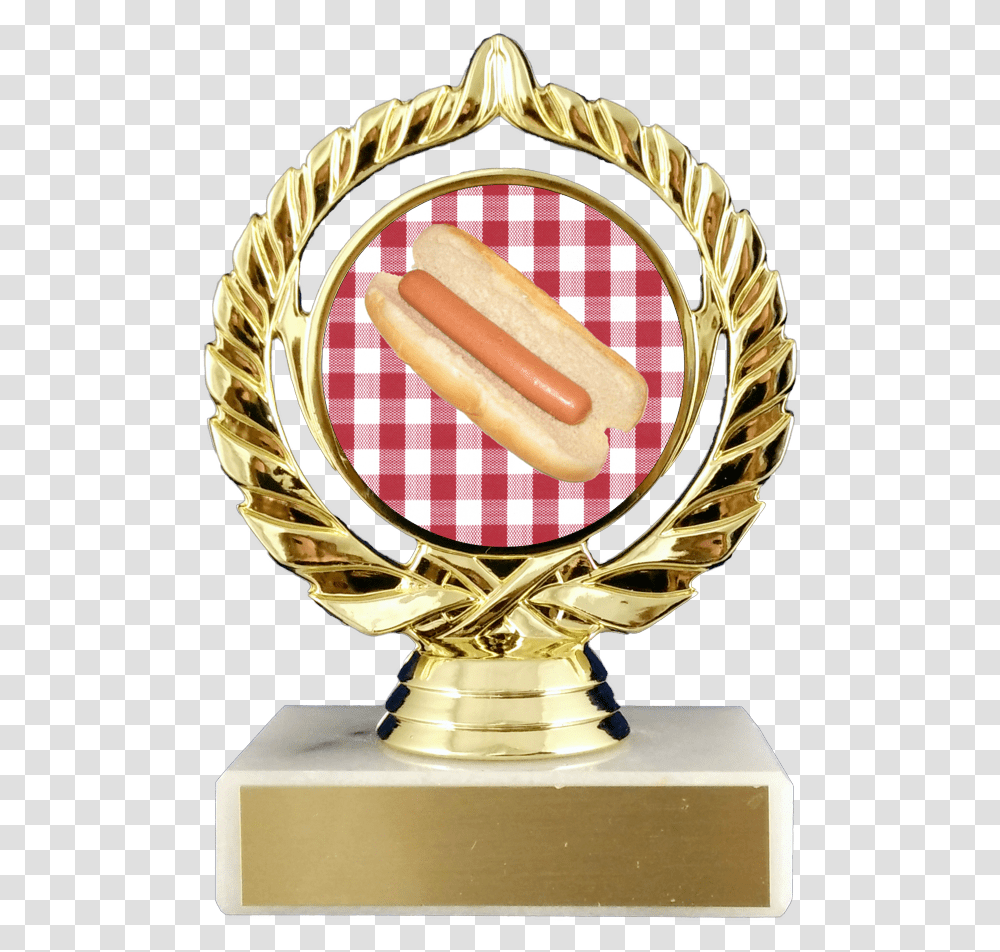 Hot Dog Logo Trophy, Food, Gold Transparent Png
