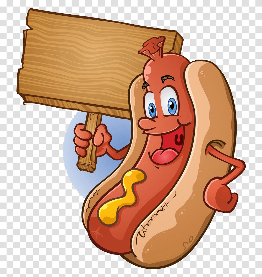 Hot Dog Sausage Bratwurst Barbecue Cartoon Hot Dog, Food Transparent Png