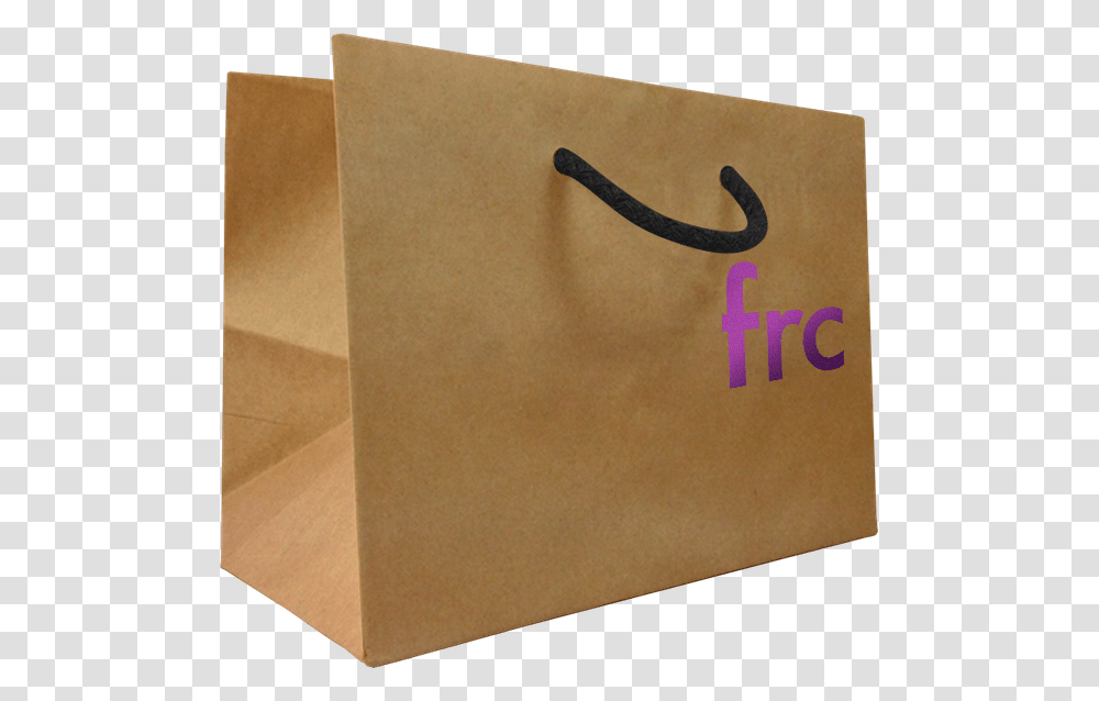 Hot Foil Printed Eco Unlaminated Brown Rope Handle Paper Bag, Box, Shopping Bag, Cardboard, Carton Transparent Png