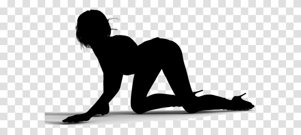 Hot Girl Images Silhouette, Kneeling, Crawling Transparent Png