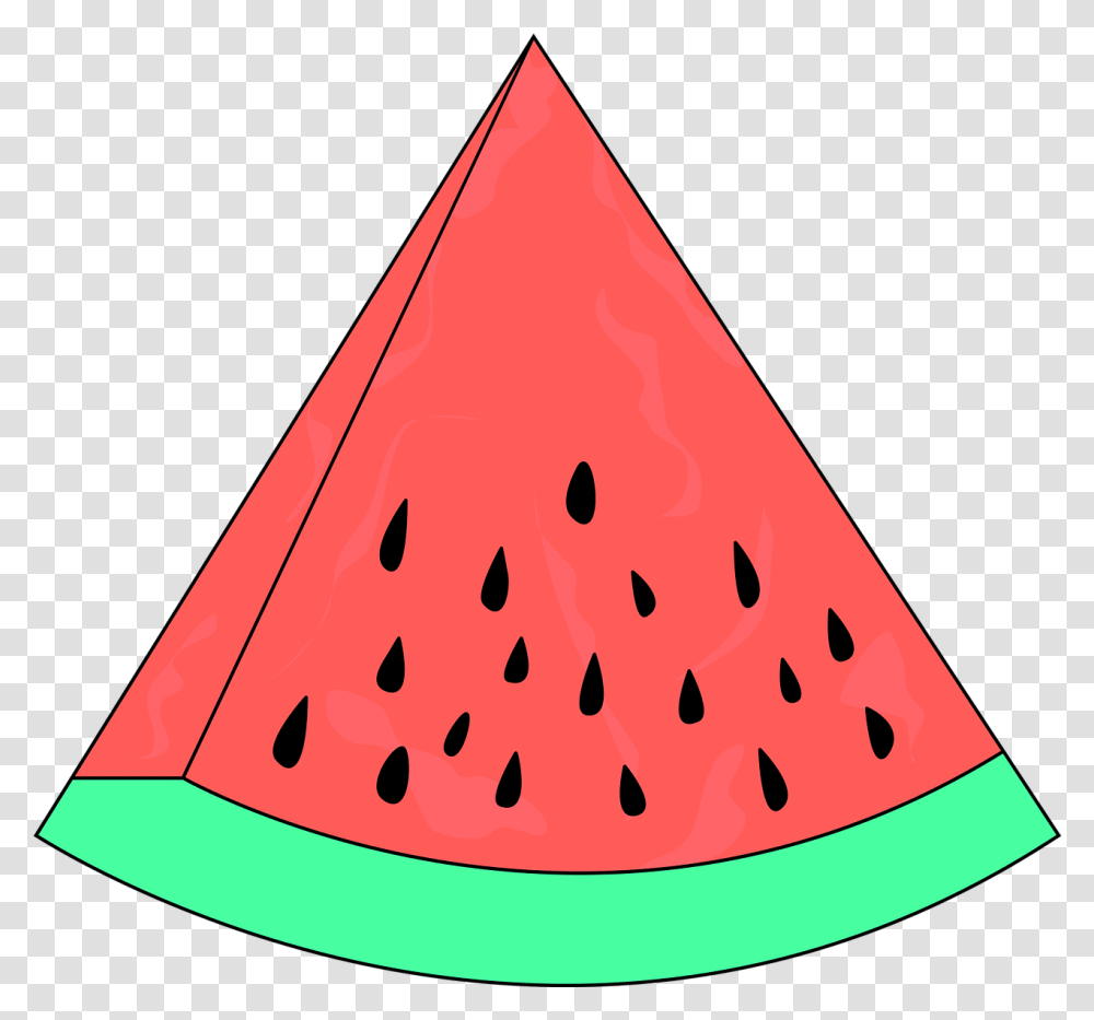 Hot Love Slice Slice Of Watermelon Clip Art, Plant, Fruit, Food, Triangle Transparent Png