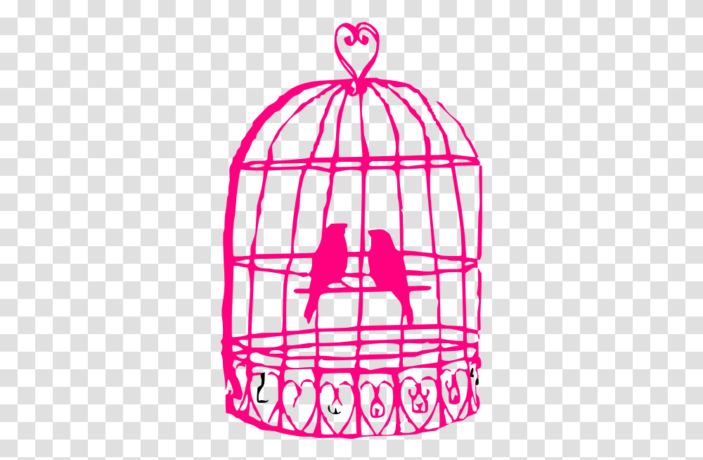 Hot Pink Bird Cage With Birds Clip Arts For Web Clip Bird Cage Drawing, People, Plot, Poster Transparent Png