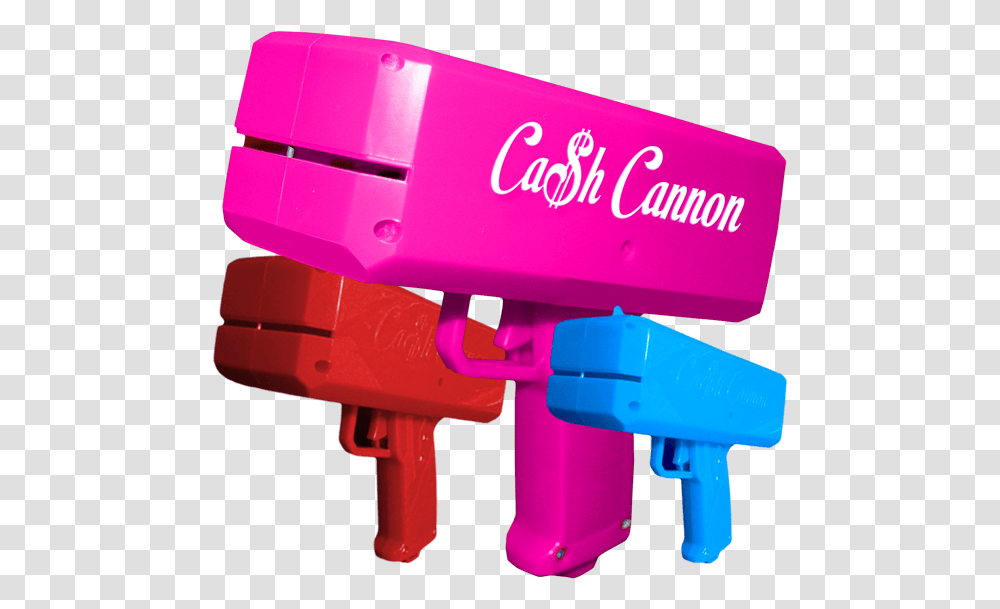 Hot Pink Cash Cannon, Toy, Water Gun Transparent Png