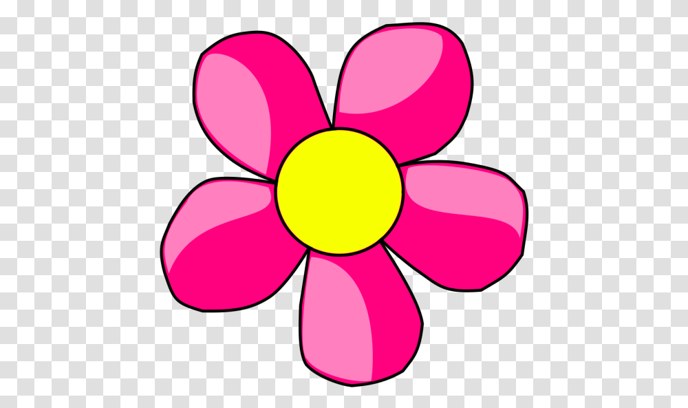 Hot Pink Flower Svg Clip Art For Pink Flower Clip Art, Light, Nuclear Transparent Png