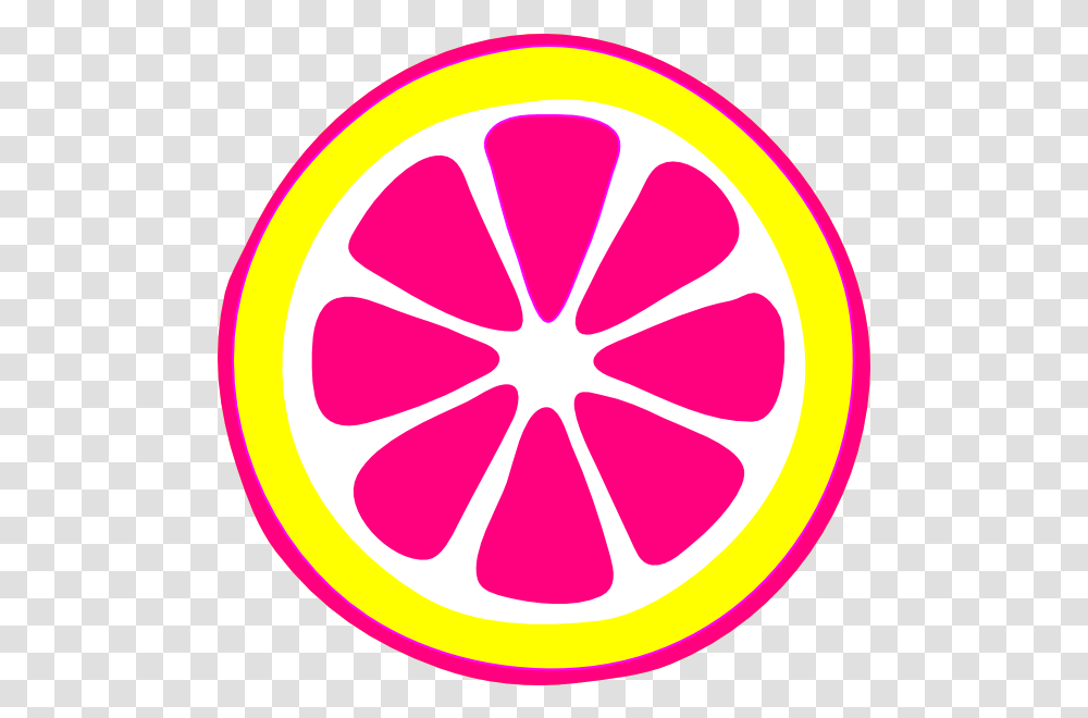 Hot Pink Lemon Slice Clip Art Vector Clip Art Orange Slice Clipart, Citrus Fruit, Plant, Food, Grapefruit Transparent Png