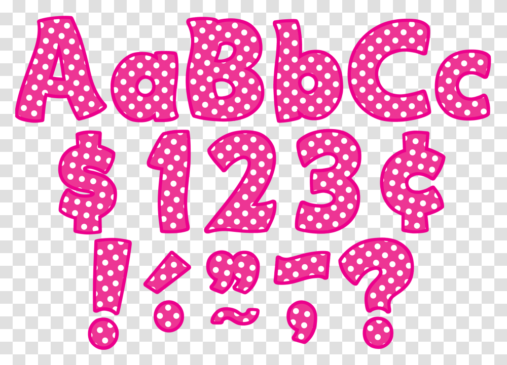 Hot Pink Polka Dots Funtastic Pink Polka Dot Letters, Texture, Purple Transparent Png