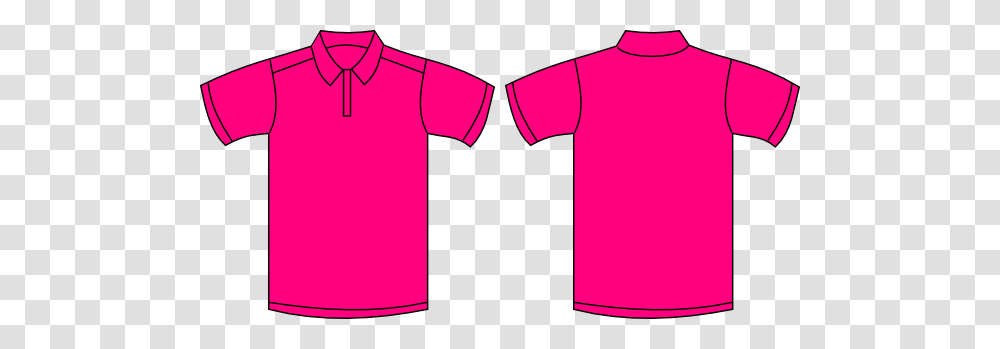 Hot Pink Short Sleeved Polo Shirt Clip Art, Apparel, T-Shirt Transparent Png
