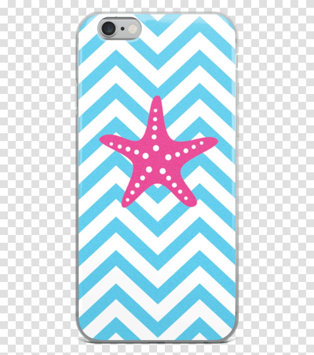 Hot Pink Starfish On Blue Chevron Iphone Case Cute Phone Case Patterns, Rug, Texture, Polka Dot, Bottle Transparent Png