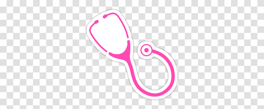 Hot Pink Stethoscope Logo Sticker Dot, Maraca, Musical Instrument Transparent Png