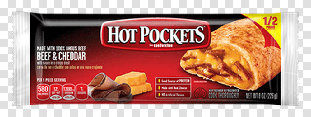 Hot Pockets Beef And Cheddar 8 Oz Beef And Cheddar Hot Pocket, Sweets, Food, Meal, Dish Transparent Png