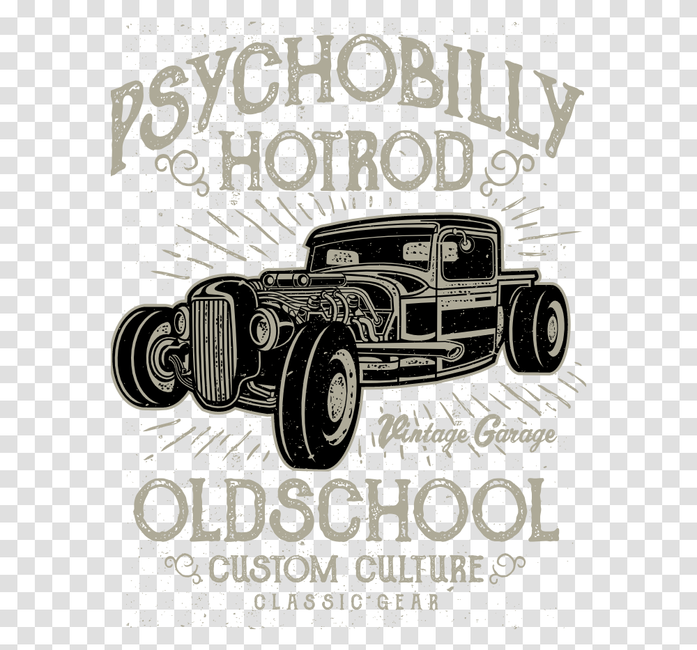 Hot Rod Car Vintage Car, Poster, Advertisement, Flyer, Paper Transparent Png