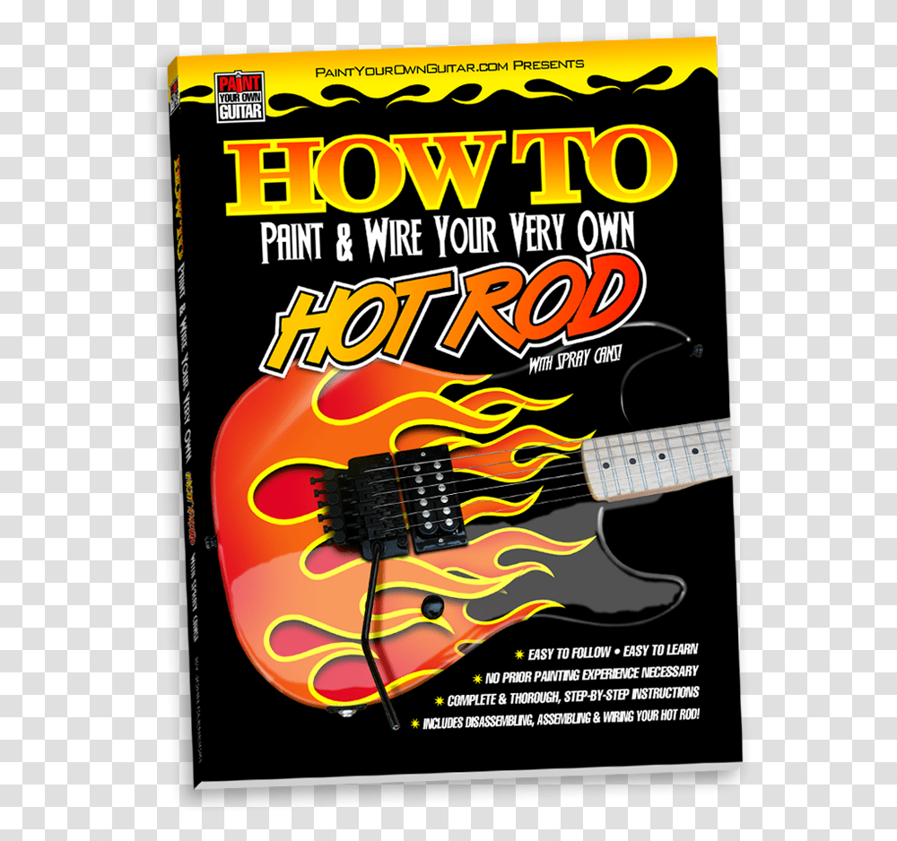 Hot Rod Flames Guitar, Leisure Activities, Musical Instrument, Electric Guitar, Poster Transparent Png