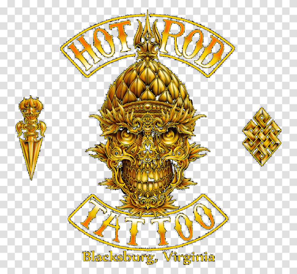 Hot Rod Tattoo Emblem, Symbol, Logo, Trademark, Building Transparent Png