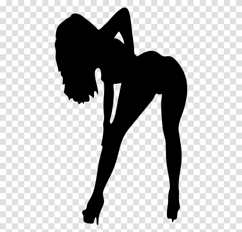 Hot Sexy Girl Woman Pinup Funny Car Bumper Window Vinyl Sexy Woman Silhouette, Back, Hand Transparent Png