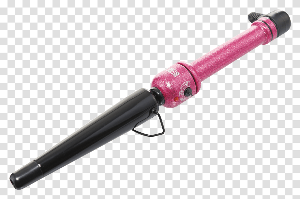 Hot Shot Tools Pink Sparkle 1 14 Inch Tapered Curling Rifle, Screwdriver, Weapon, Weaponry, Baton Transparent Png