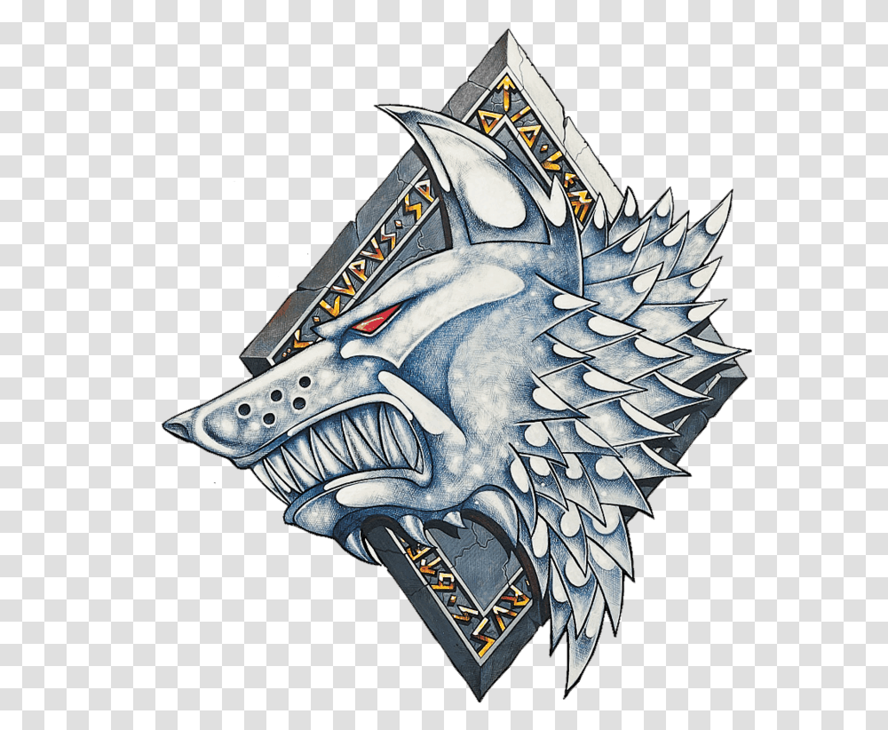Hot Space Wolf Murderfang Gallery Spikey Bits Warhammer 40k Space Wolves Symbol, Logo, Trademark, Emblem, Dragon Transparent Png