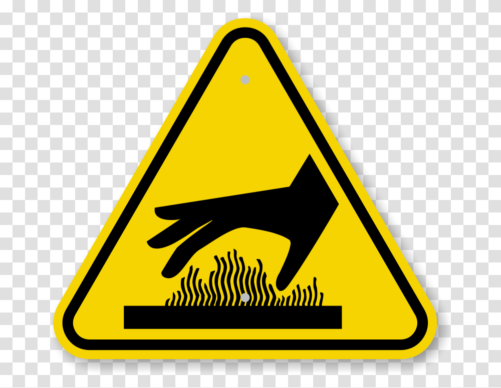 Hot Surface Sign Vector, Road Sign Transparent Png