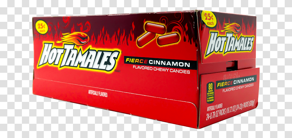 Hot Tamales Fierce Cinnamon Units Horizontal, Food, Box, Gum, Candy Transparent Png