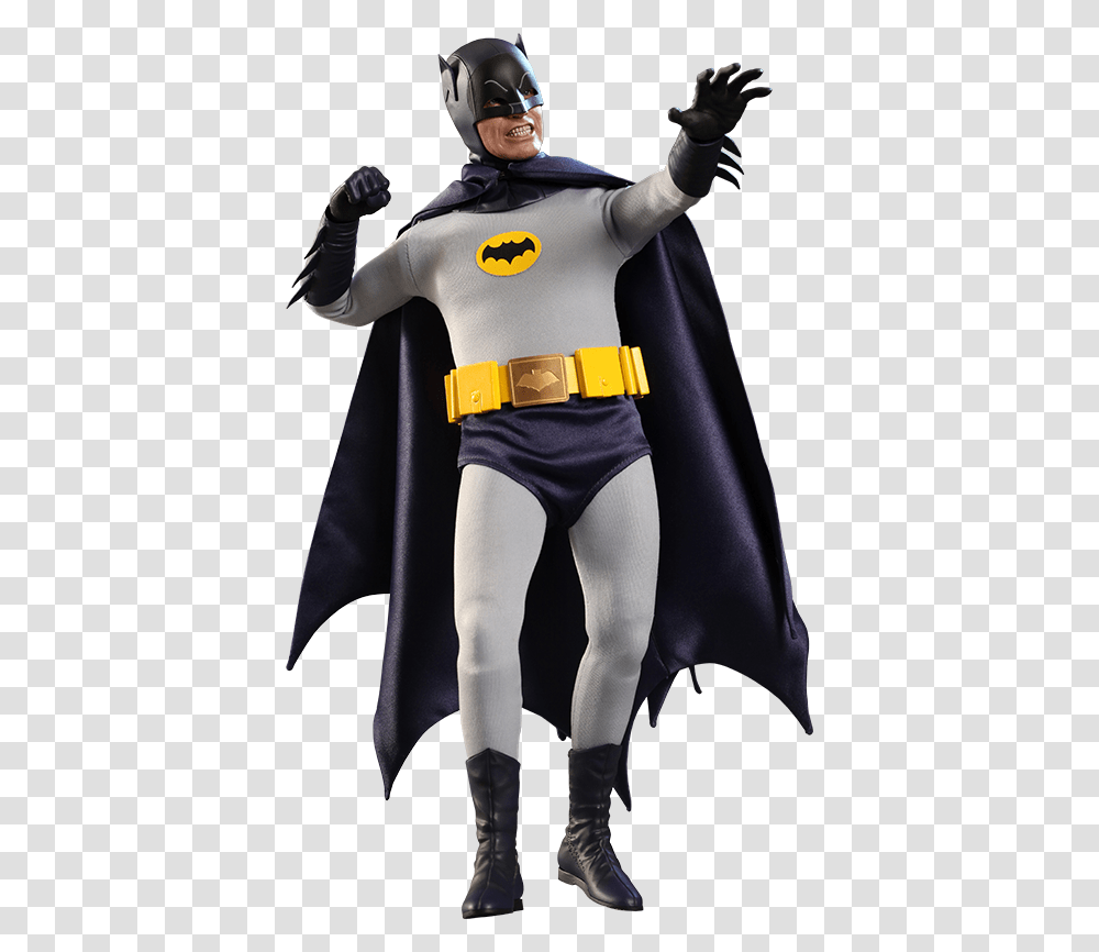 Hot Toys Batman Sixth Scale Figure Adam West Batman, Helmet, Shoe, Person Transparent Png