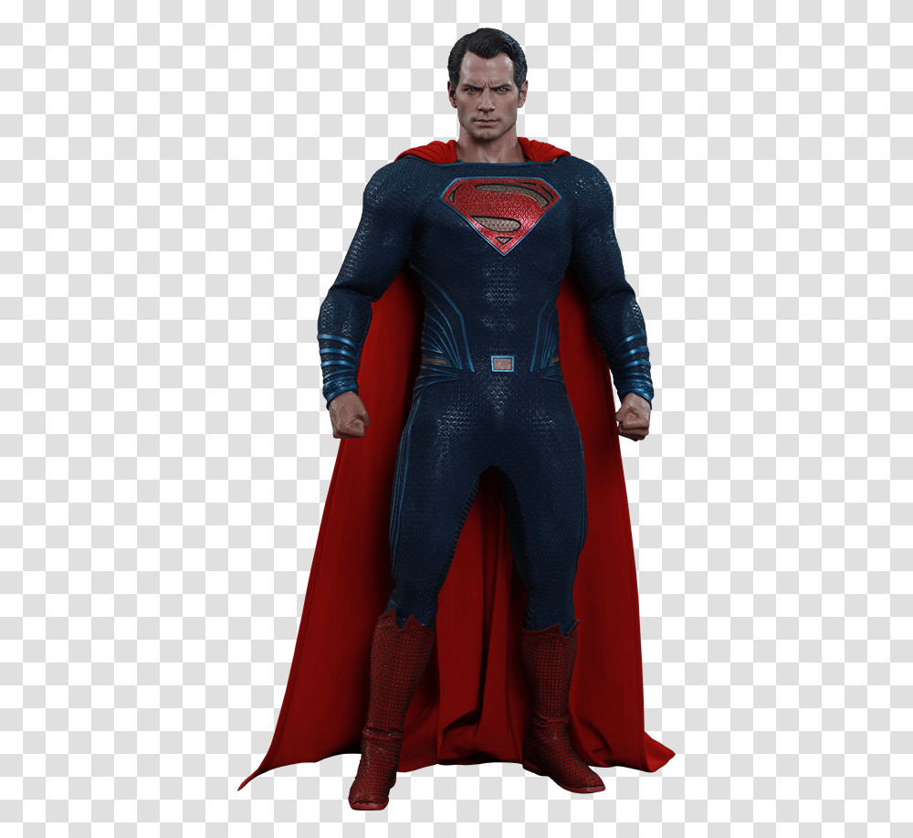 Hot Toys Scale Superman Figure Talk Nerdy To Me, Costume, Person, Cape Transparent Png