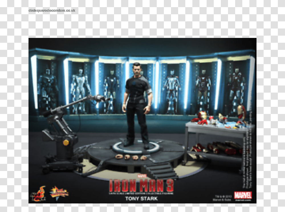 Hot Toys Tony Stark Armor Testing Hot Toys Tony Stark Workshop, Person, Lighting, Stage, Crowd Transparent Png