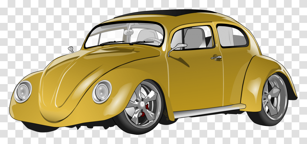 Hot Vw Svg Clip Arts Volkswagen Beetle Yellow Vector Free, Car, Vehicle, Transportation, Tire Transparent Png