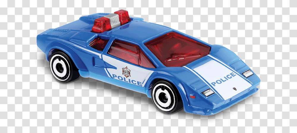 Hot Wheels Lamborghini Countach Police Car, Vehicle, Transportation, Automobile Transparent Png