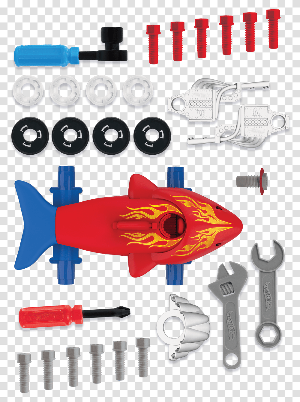 Hot Wheels Ready To Race Car Builder 29 Pieces Walmartcom, Transportation, Vehicle, Spaceship, Aircraft Transparent Png