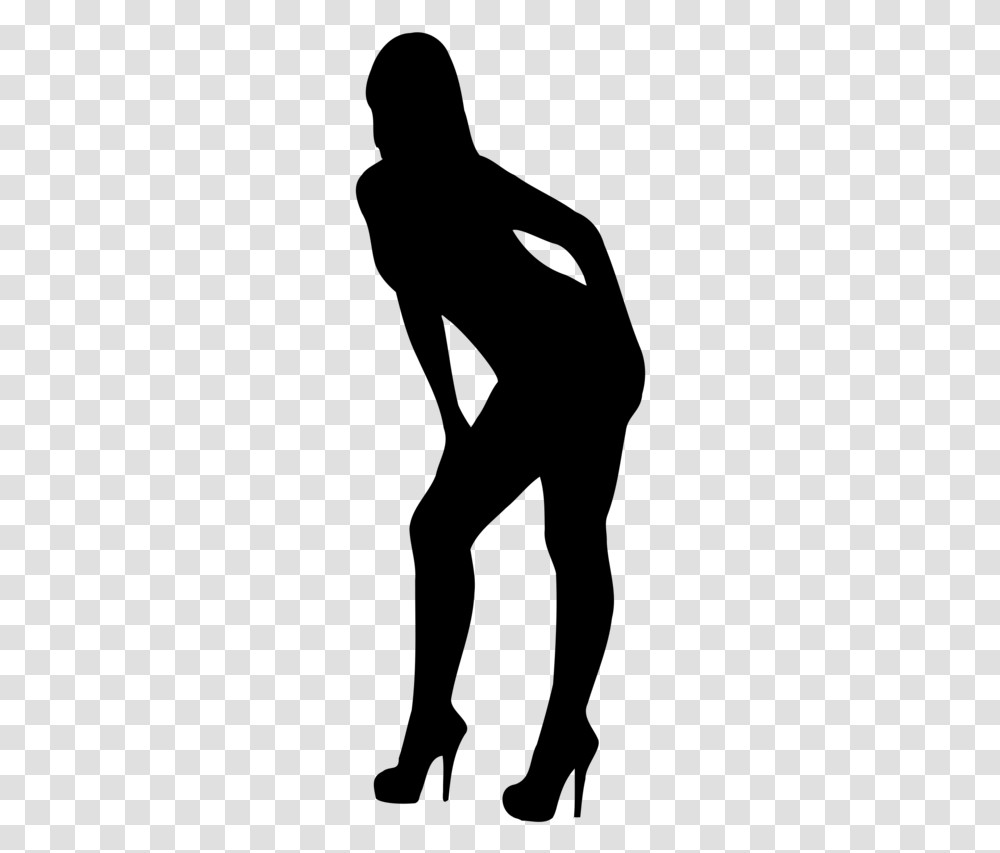 Hot Woman Silhouette Clipart, Gray, World Of Warcraft Transparent Png