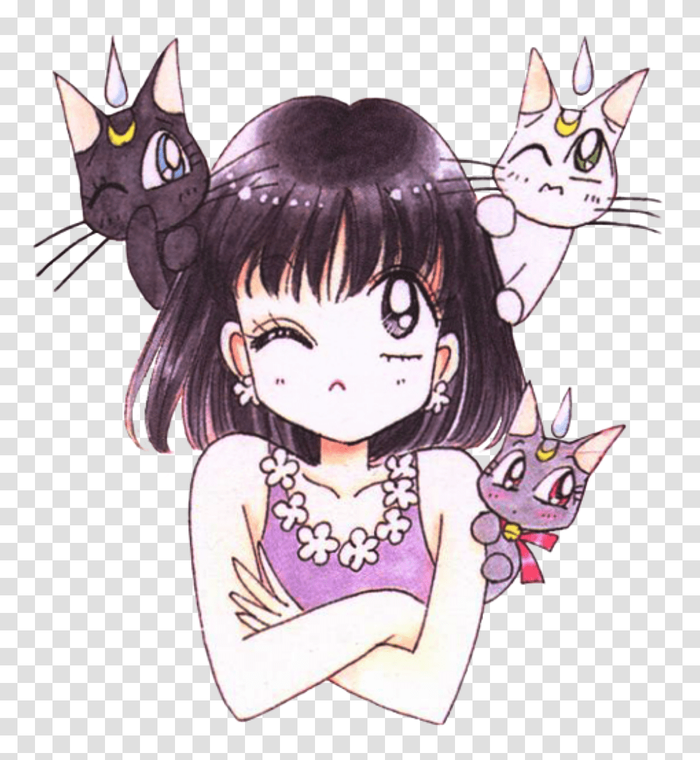 Hotaru Hotarutomoe Sailorsaturn Luna Animegirl Sailor Saturn, Manga, Comics, Book, Person Transparent Png