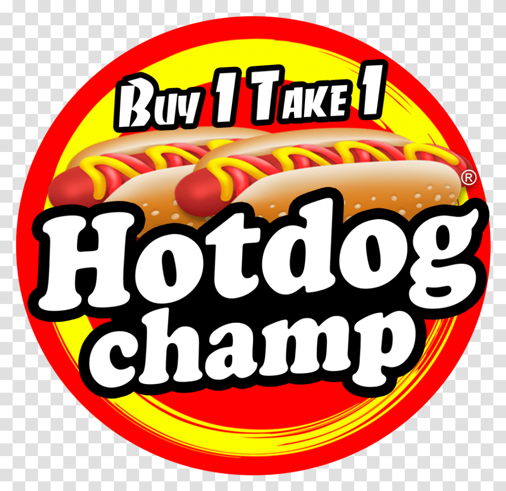 Hotdog Champ Food Cart Franchise Hot Dog Champ, Label, Word, Gum Transparent Png