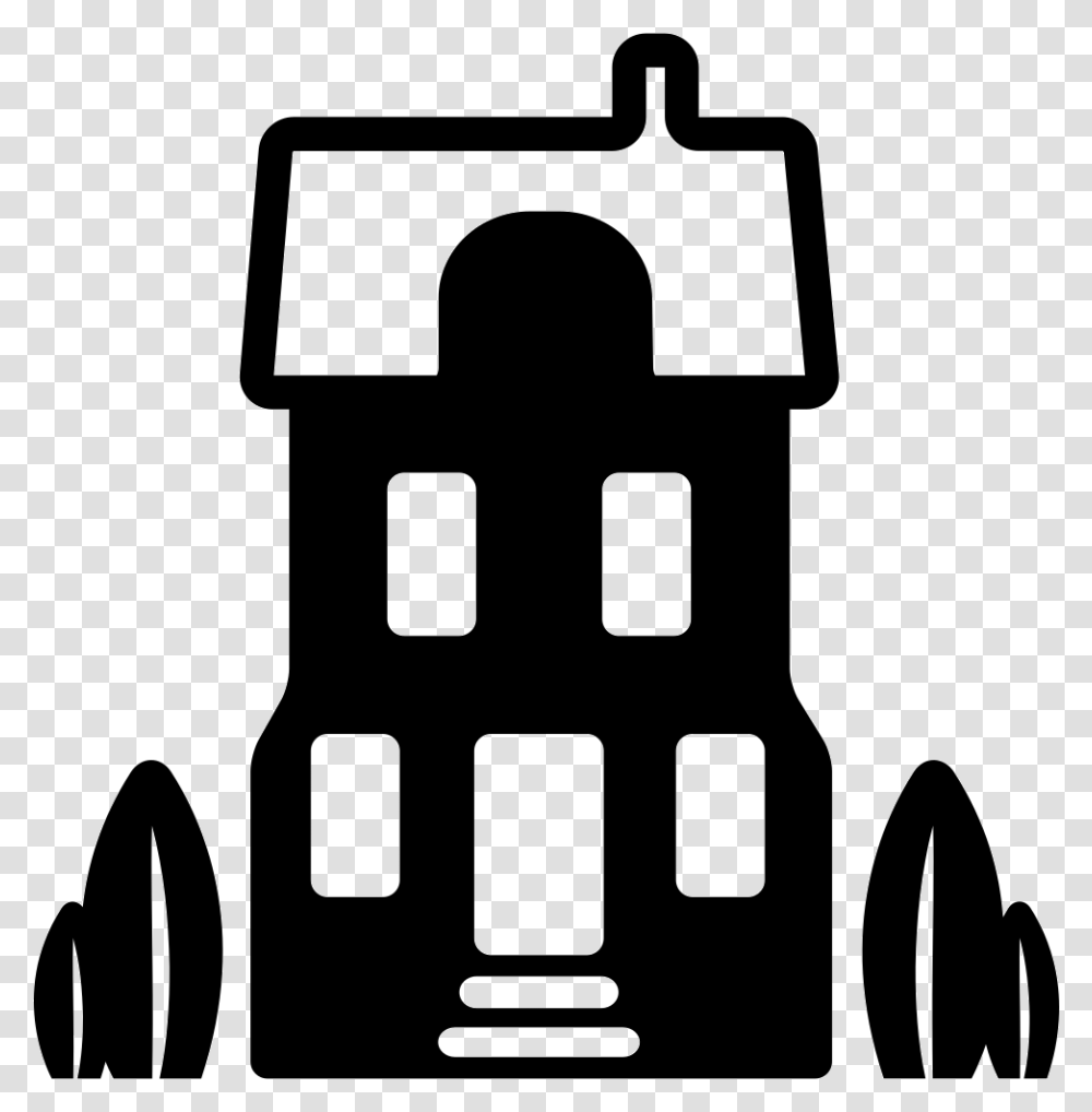 Hotel Big Rural House Building Big House Symbol, Stencil, Bomb, Weapon, Weaponry Transparent Png