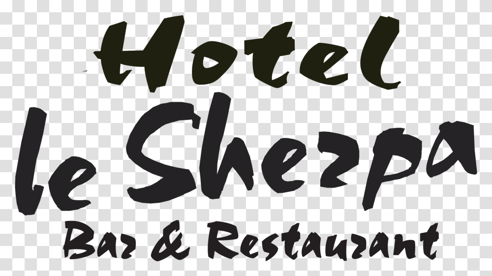 Hotel Le Sherpa Al Boom Diving, Alphabet, Handwriting, Calligraphy Transparent Png