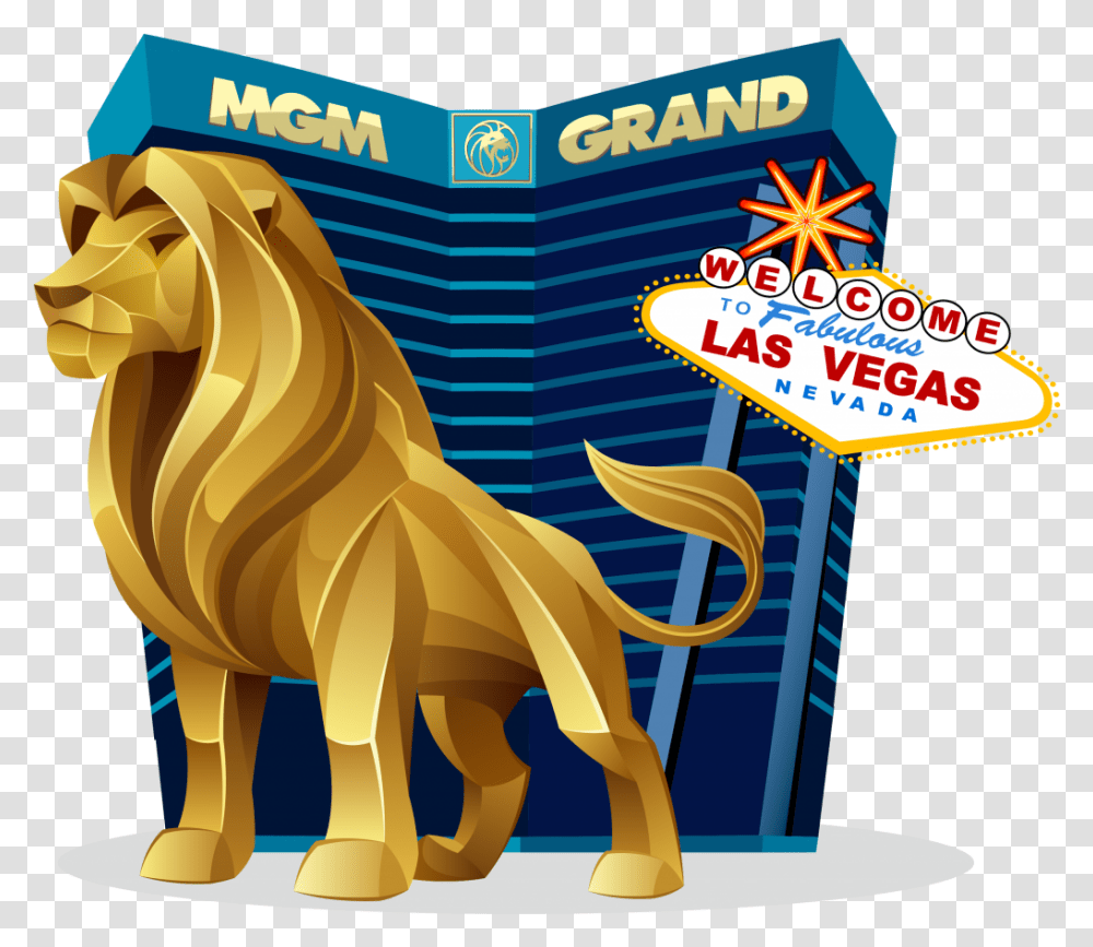 Hotel Mgm Grand Las Vegas Logo, Mammal, Animal, Advertisement, Poster Transparent Png