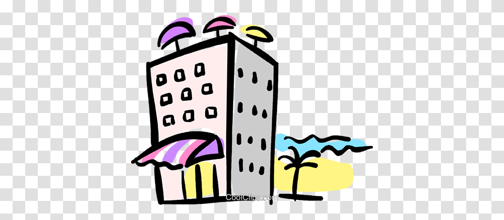 Hotel On The Beach Royalty Free Vector Clip Art Illustration, Game, Bird, Animal, Domino Transparent Png