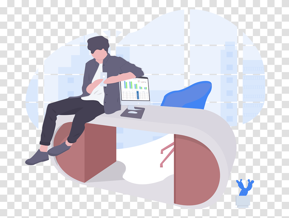 Hotel Revenue Management System, Person, Sitting, Office, Indoors Transparent Png