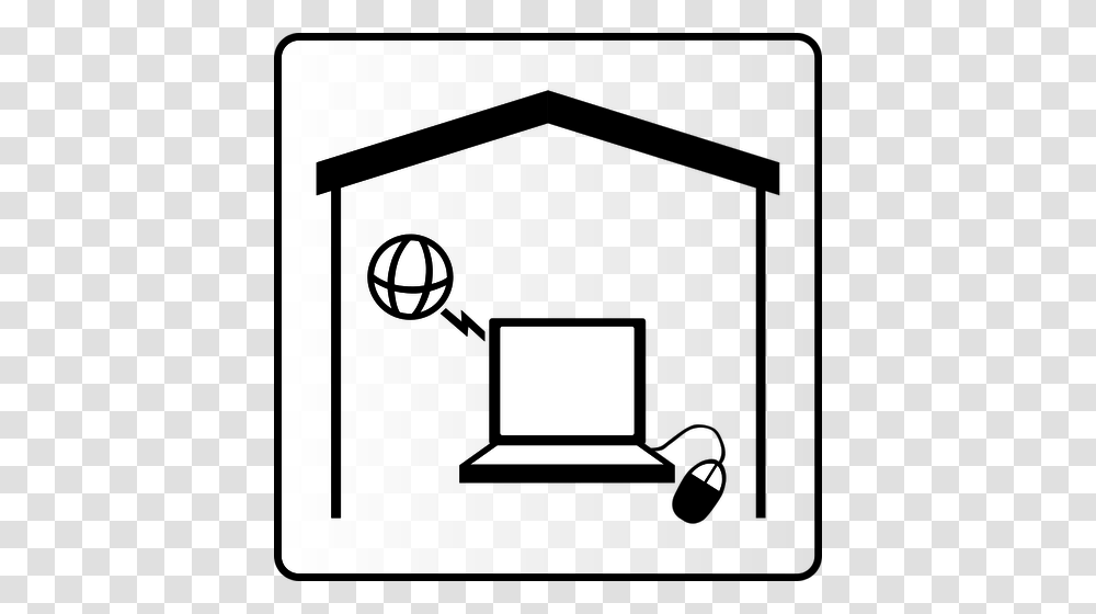 Hotel Room With Internet Vector Sign, Mailbox, White Board, Building Transparent Png