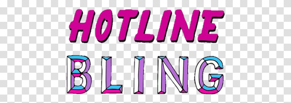 Hotline Bling Hotlinebling Quote Cute Pink Sticker, Word, Alphabet, Purple Transparent Png