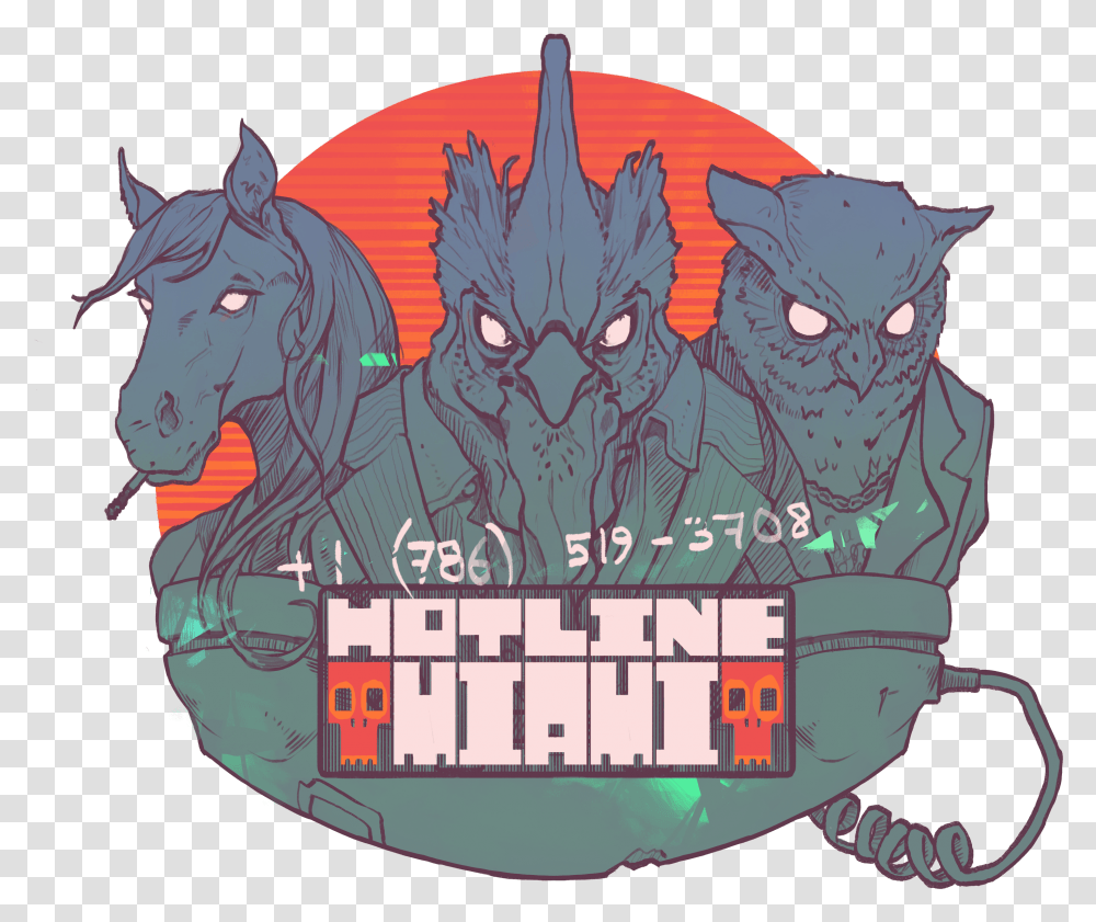 Hotline Miami Fanart Hotline Miami 2 Fanatt, Animal, Mammal, Horse Transparent Png