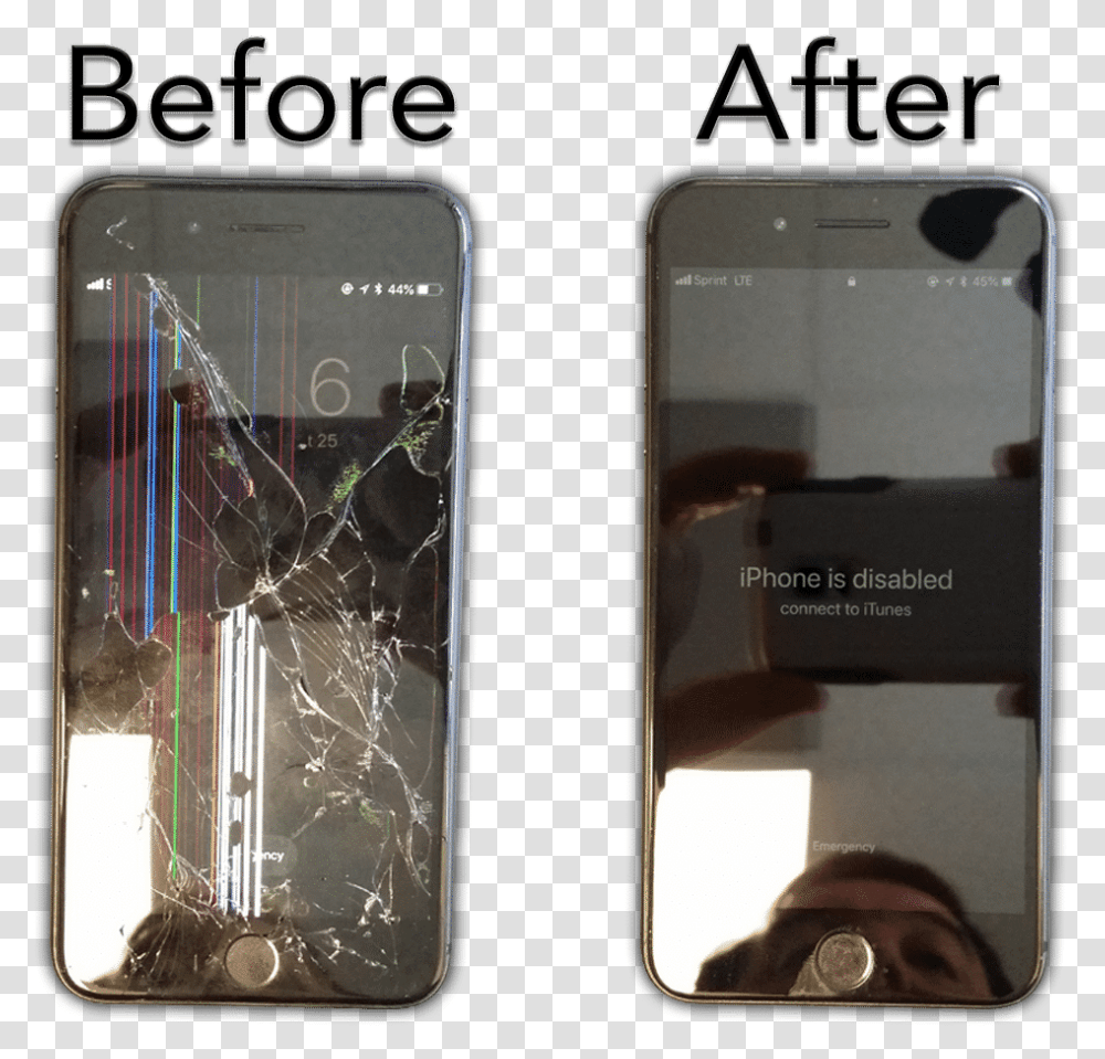 Hotshot Iphone Repair Columbia Mo Broken Iphone Screen Before And After, Mobile Phone, Electronics, Cell Phone, Bird Transparent Png