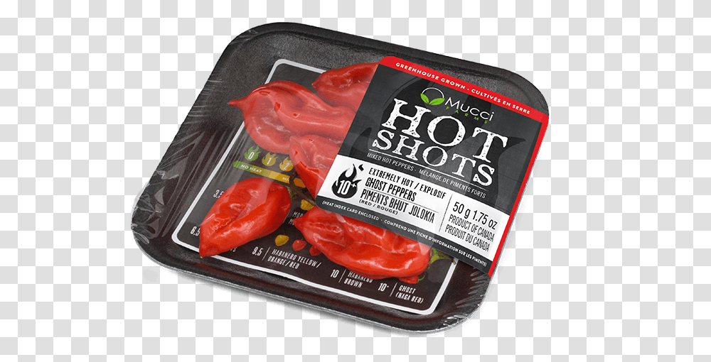 Hotshots Ghost New Hot Pepper Packaging, Food, Ketchup, Fish, Animal Transparent Png