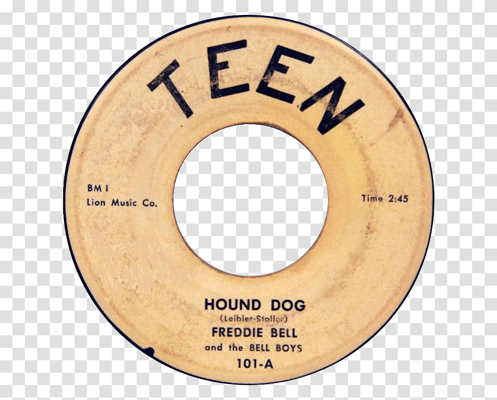 Hound Dog By Freddie Bell And The Bellboys Circle, Label, Tape, Number Transparent Png