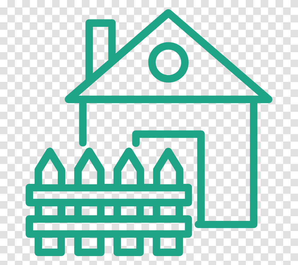 House And Tree Outline, Triangle, Urban Transparent Png