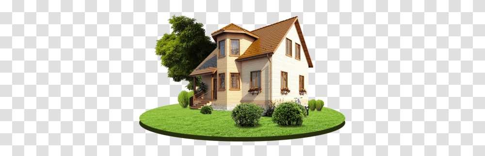 House, Architecture, Housing, Building, Grass Transparent Png